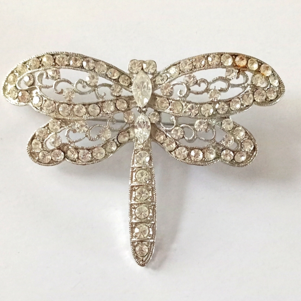 Rhinestone Dragonfly pin.